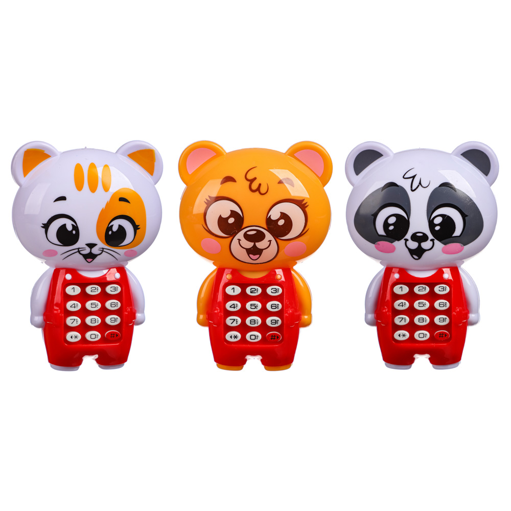 ZABIAKA Игрушка музыкальная "Забавный мишутка", звук, пластик, 7,5х3,5х10,5 см, арт.№ 272-853