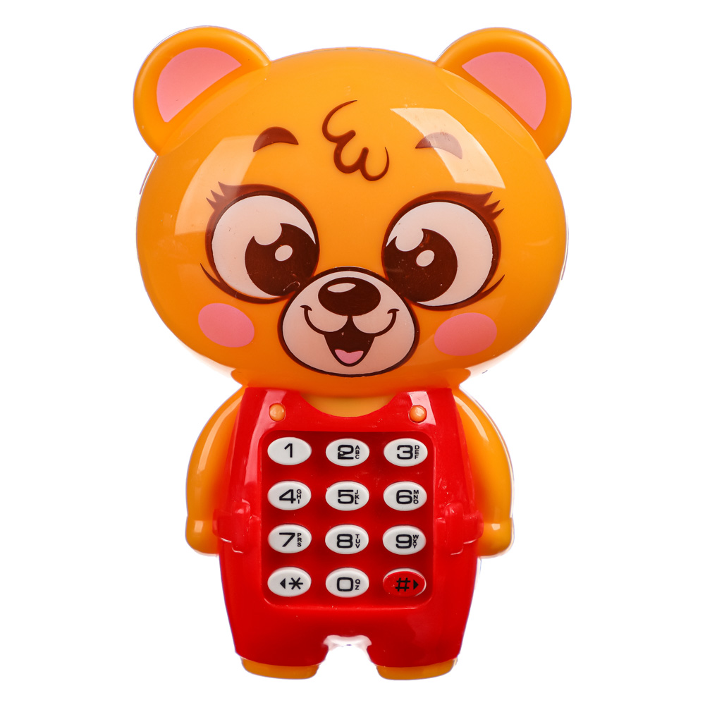 ZABIAKA Игрушка музыкальная "Забавный мишутка", звук, пластик, 7,5х3,5х10,5 см, арт.№ 272-853