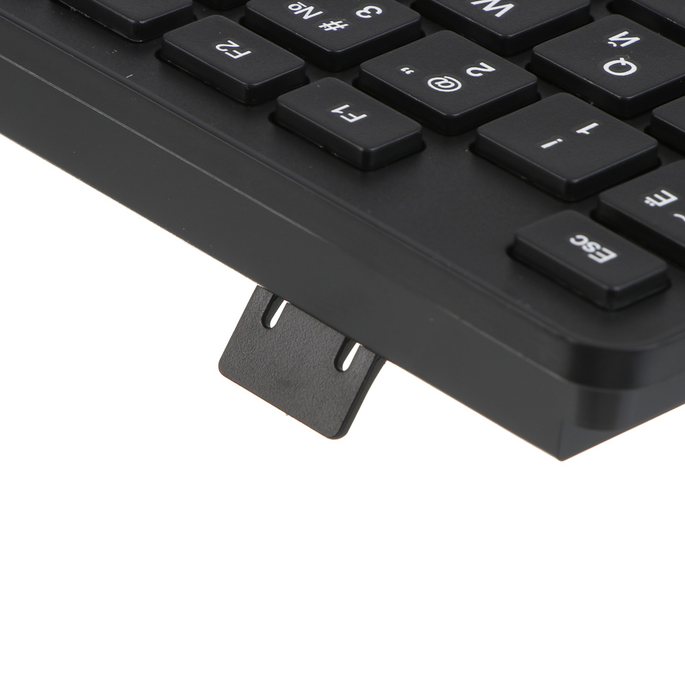 Набор беспроводная клавиатура и мышь BY Unikeys, 2.4GHz,4D, 104 кл., 1600DPI, 1xАА и 1xААА, чёрный, арт.№ 405-119