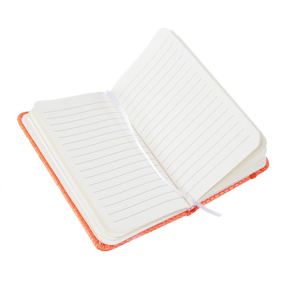 Записная книжка 9х14 см, 80 л., тв.обложка, клетка, рельефная фактура, ПУ, бумага, 4 неоновых цвета, арт.№ 574-019