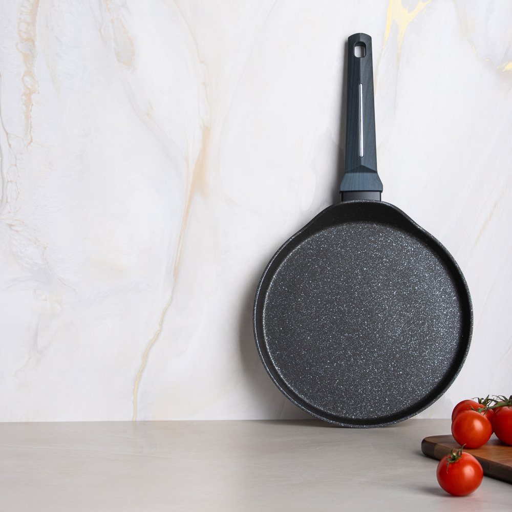 SATOSHI Гардан Сковорода литая блинная d24см, антипригарное покрытие мрамор, индукция, арт.№ 846-674