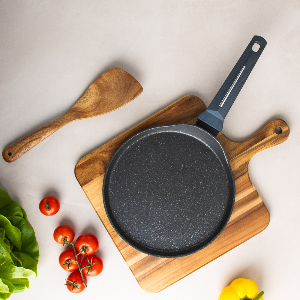 SATOSHI Гардан Сковорода литая блинная d24см, антипригарное покрытие мрамор, индукция, арт.№ 846-674