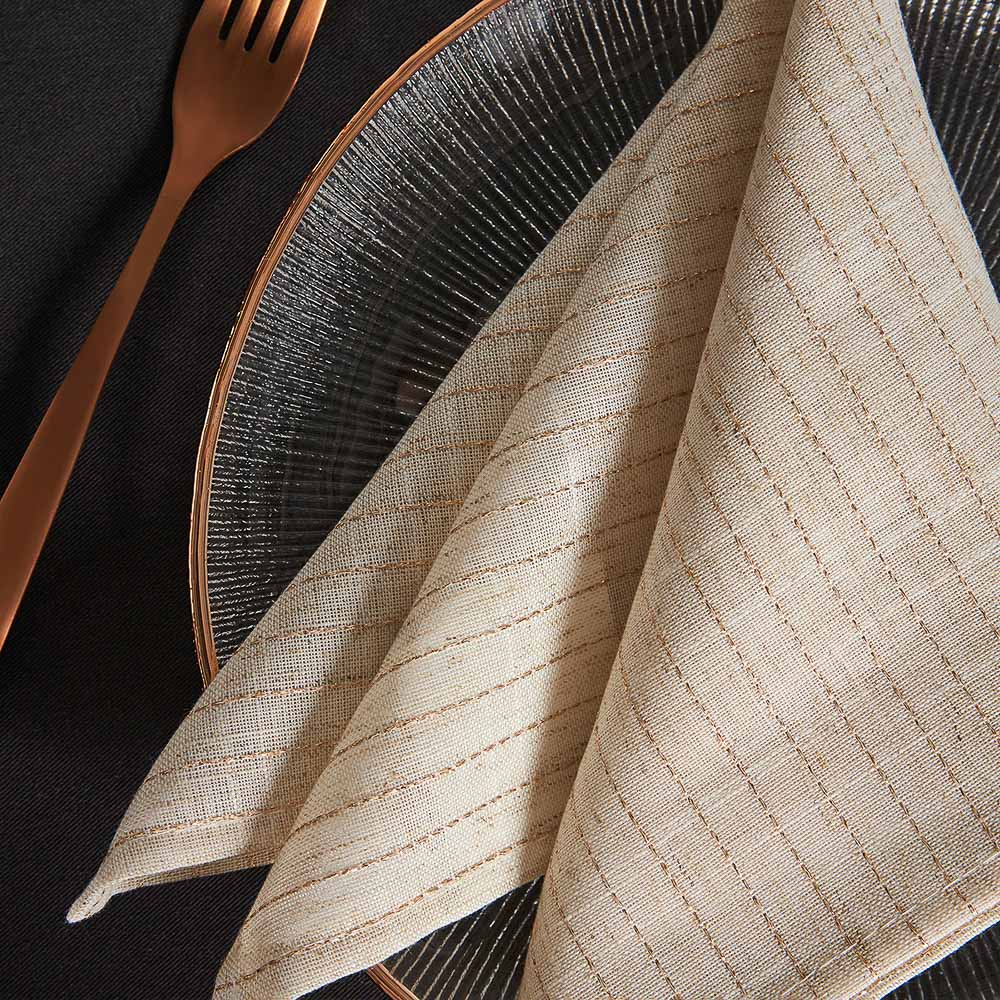 BY COLLECTION White Line Салфетка сервировочная, 2шт в комплекте, 40х40см, 85% полиэстер, 15% лен, арт.№ 488-109