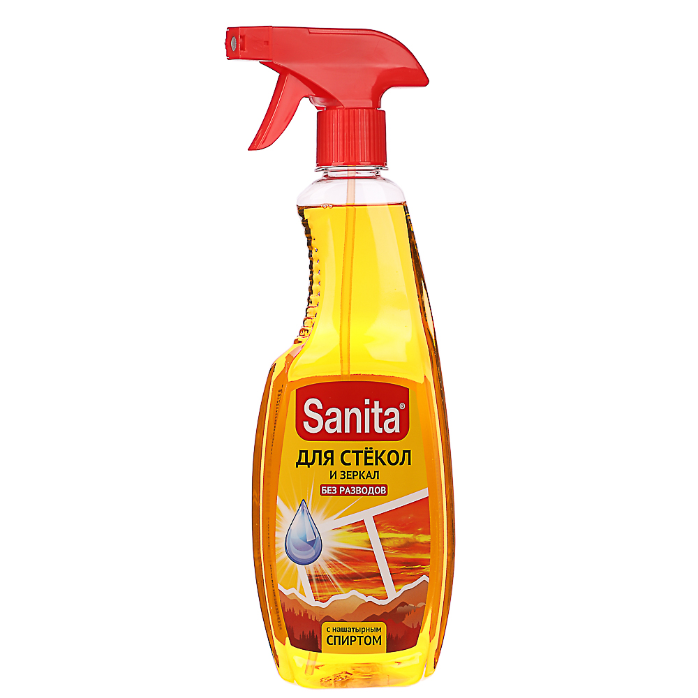 Спрей для стекол "Sanita" с нашатырным спиртом, п/б, 500 мл, арт.№ 988-001