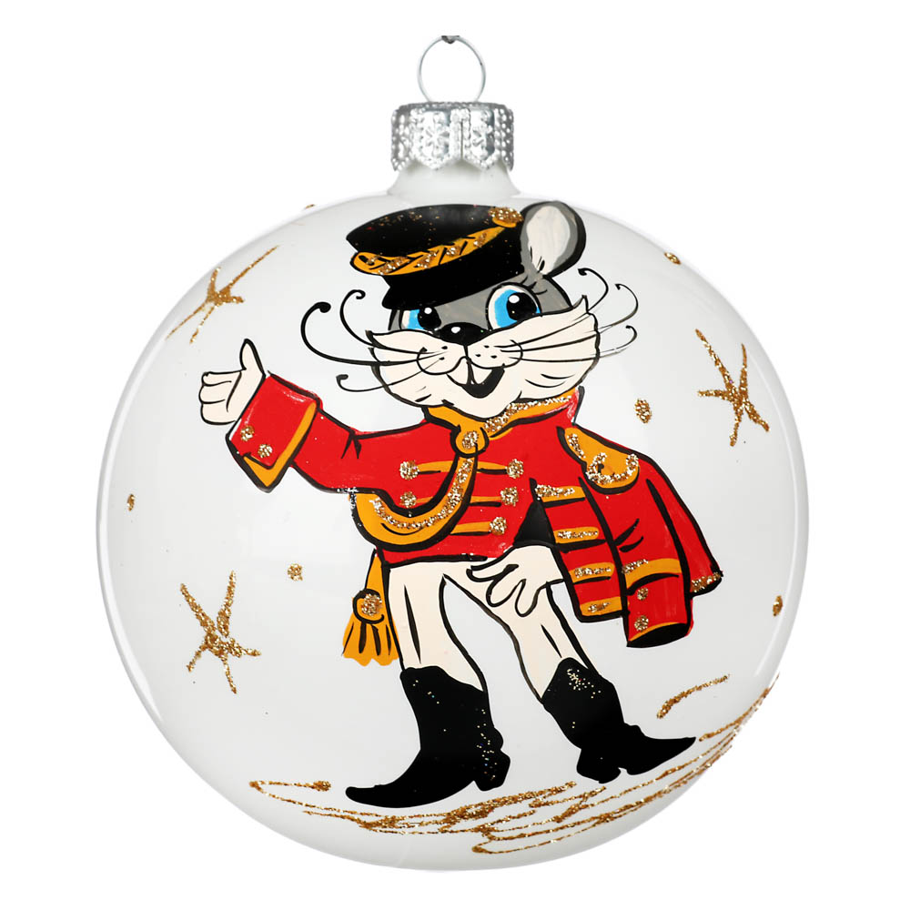 СНОУ БУМ Шар ручной работы "Символ года 2023", 100 мм, стекло, арт.№ 368-093