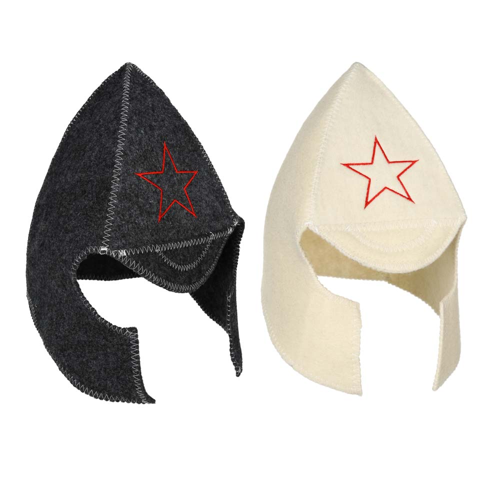 Шапка банная "Буденовка", эконом, состав: 30% шерсть,70% полиэфир, арт.№ 364-191