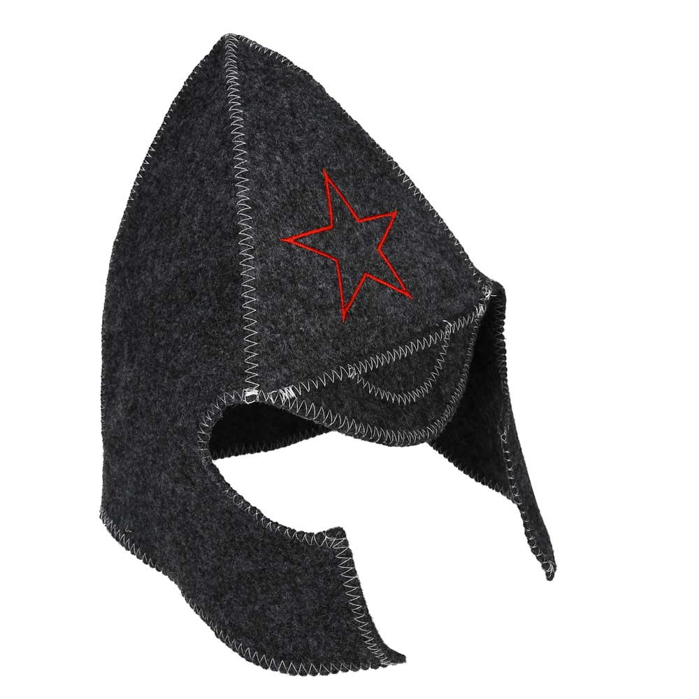 Шапка банная "Буденовка", эконом, состав: 30% шерсть,70% полиэфир, арт.№ 364-191
