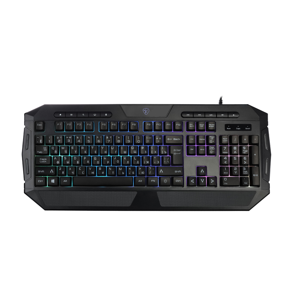 Игровая клавиатура проводная BY Kalkan FULL SIZE ISO, мембранная, 114 кл., RGB, 2м, арт.№ 405-070