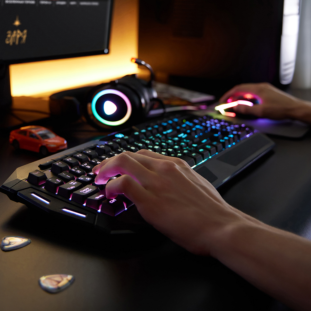 Игровая клавиатура проводная BY Kalkan FULL SIZE ISO, мембранная, 114 кл., RGB, 2м, арт.№ 405-070