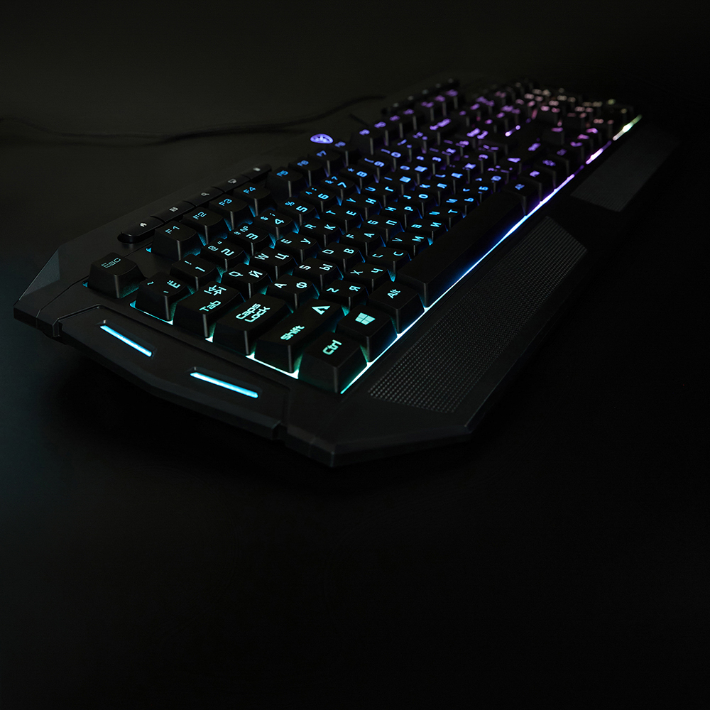 Игровая клавиатура проводная BY Kalkan FULL SIZE ISO, мембранная, 114 кл., RGB, 2м, арт.№ 405-070