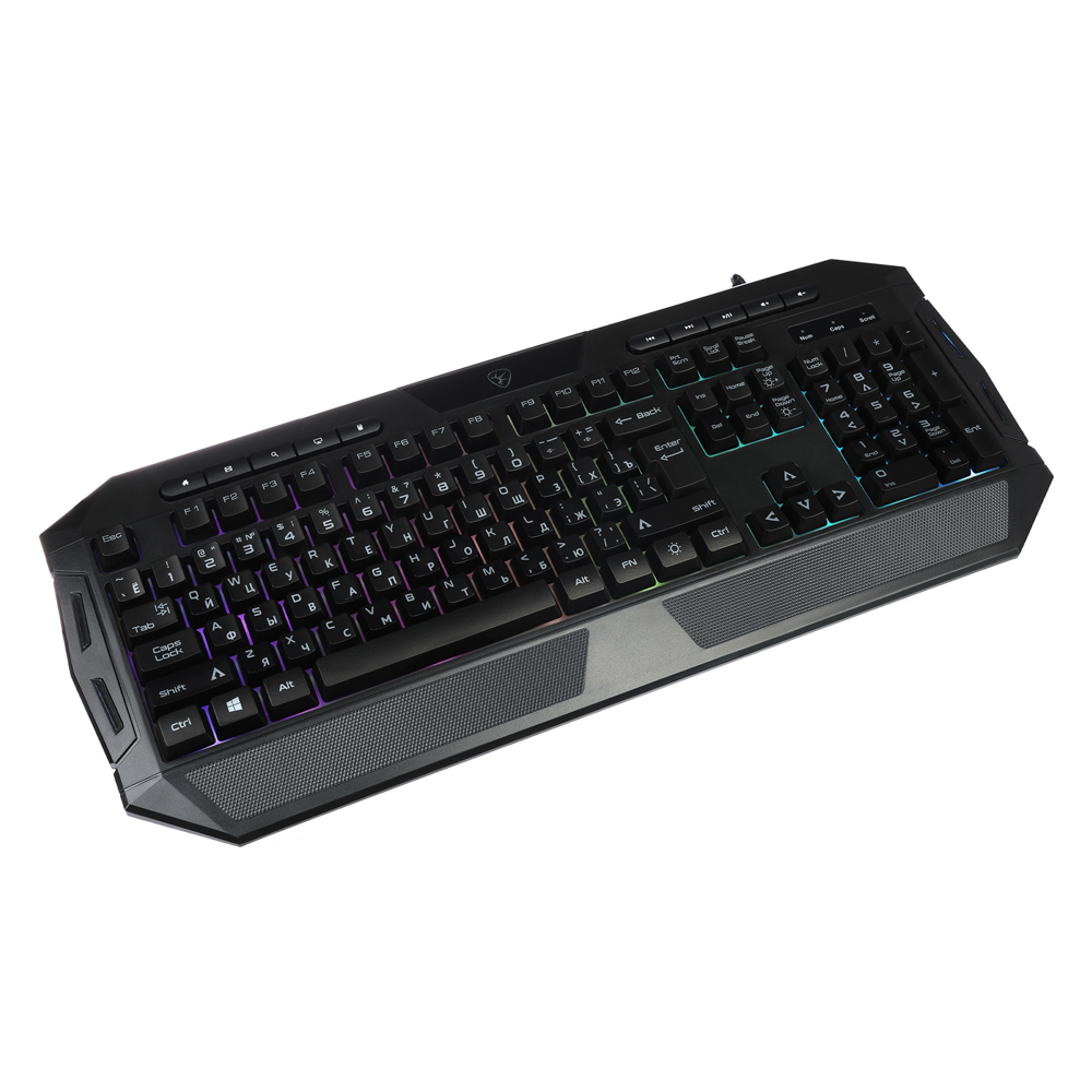 Игровая клавиатура проводная BY Kalkan FULL SIZE ISO, мембранная, 114 кл., RGB, 2м, арт.№ 405-070