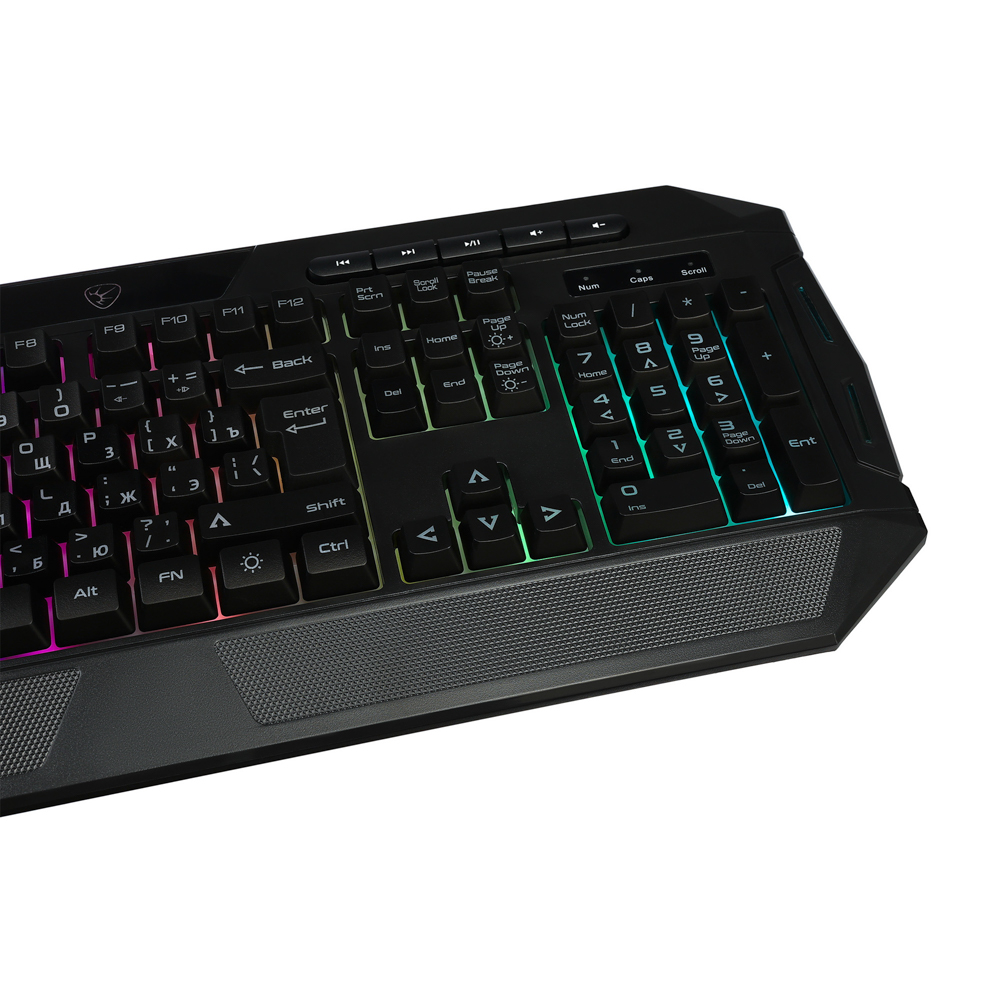 Игровая клавиатура проводная BY Kalkan FULL SIZE ISO, мембранная, 114 кл., RGB, 2м, арт.№ 405-070