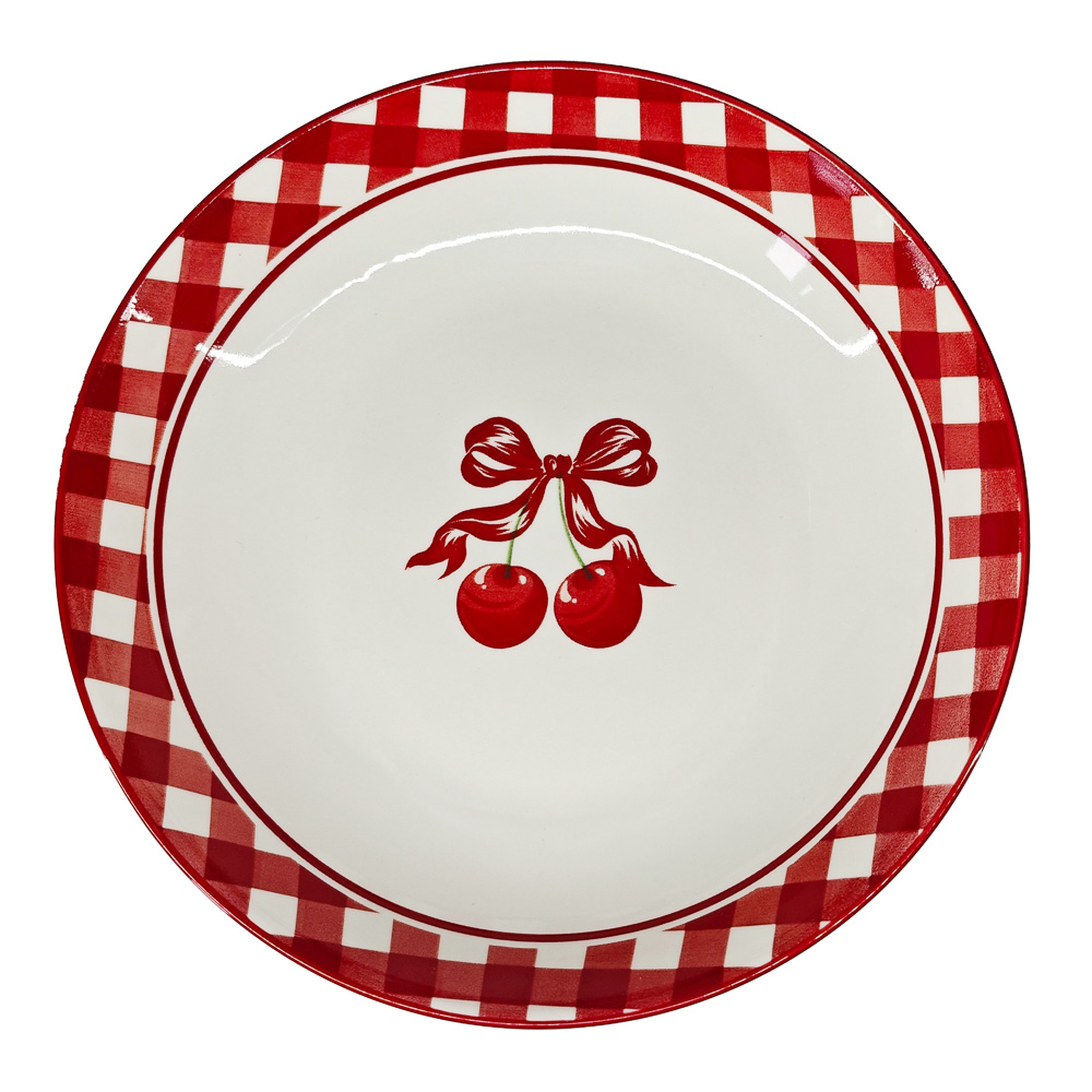 Салатник Черри тм MILLIMI, 20см, фарфор, белый, арт.№ 816-200