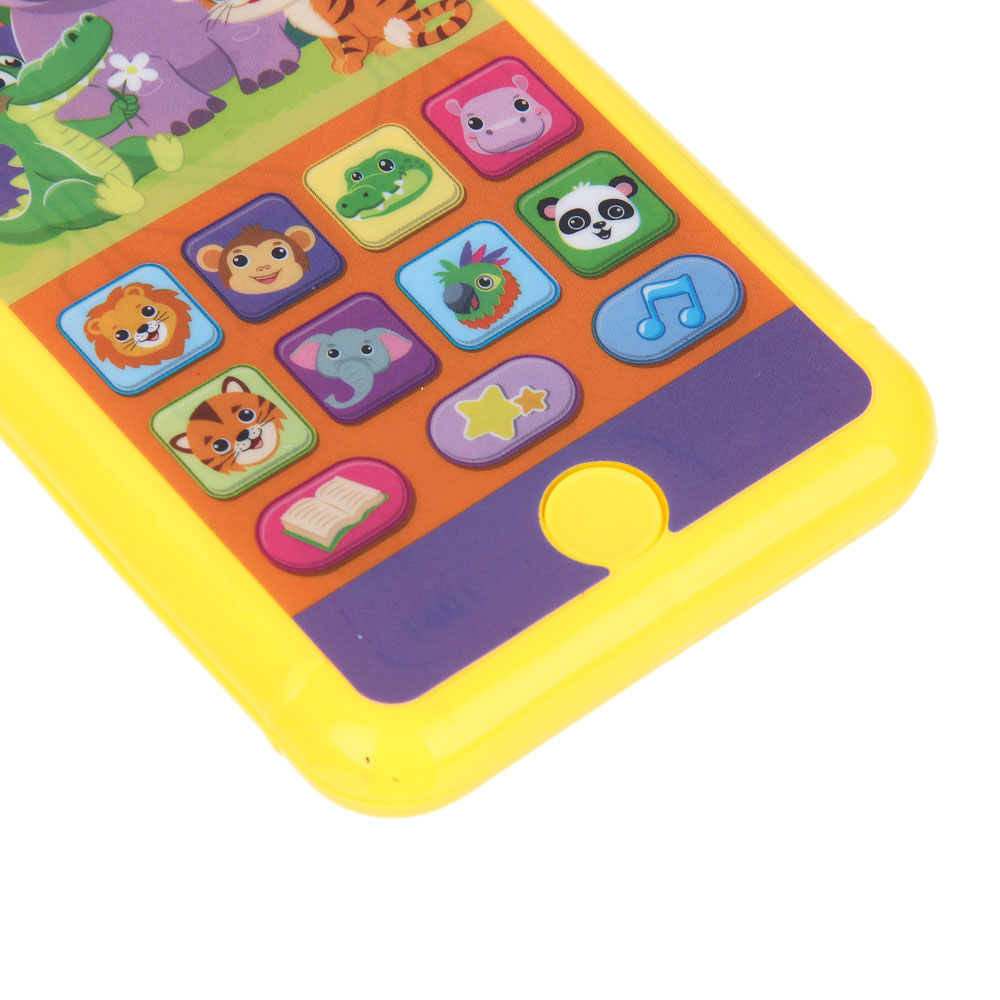 ИГРОЛЕНД Смартфон музыкальный "Зверята", звук, ABS, 6х12,6х1,5см 3xААА, арт.№ 272-007