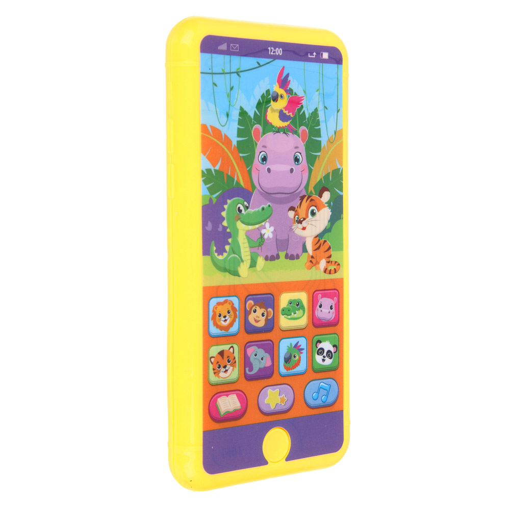 ИГРОЛЕНД Смартфон музыкальный "Зверята", звук, ABS, 6х12,6х1,5см 3xААА, арт.№ 272-007