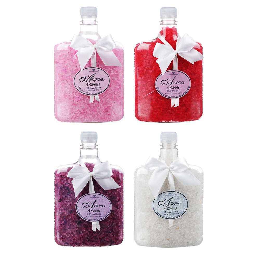 Соль для ванн "Арома-ванна" 4 вида, п/б, 800г, арт.№ 953-012