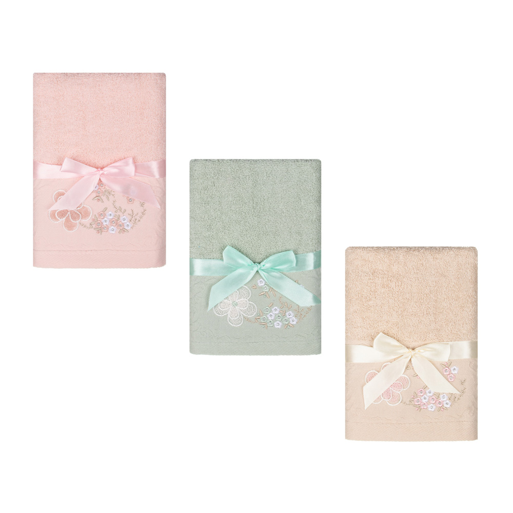 PROVANCE Элина Полотенце махровое, 80% хлопок 20% ПЭ, 70х130см, 3 дизайна, арт.№ 488-029