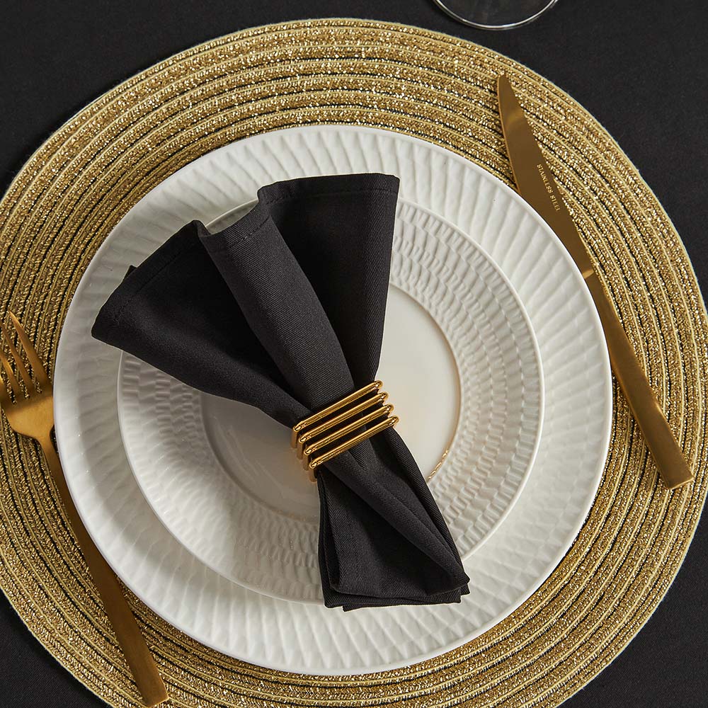 BY COLLECTION Black Line Салфетка сервировочная, 2шт в комплекте, 40х40см, 100% хлопок, арт.№ 488-107