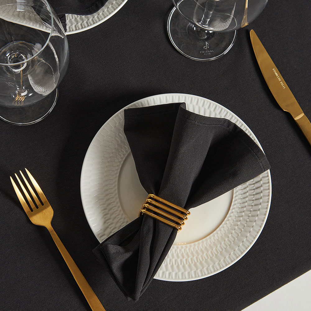 BY COLLECTION Black Line Салфетка сервировочная, 2шт в комплекте, 40х40см, 100% хлопок, арт.№ 488-107