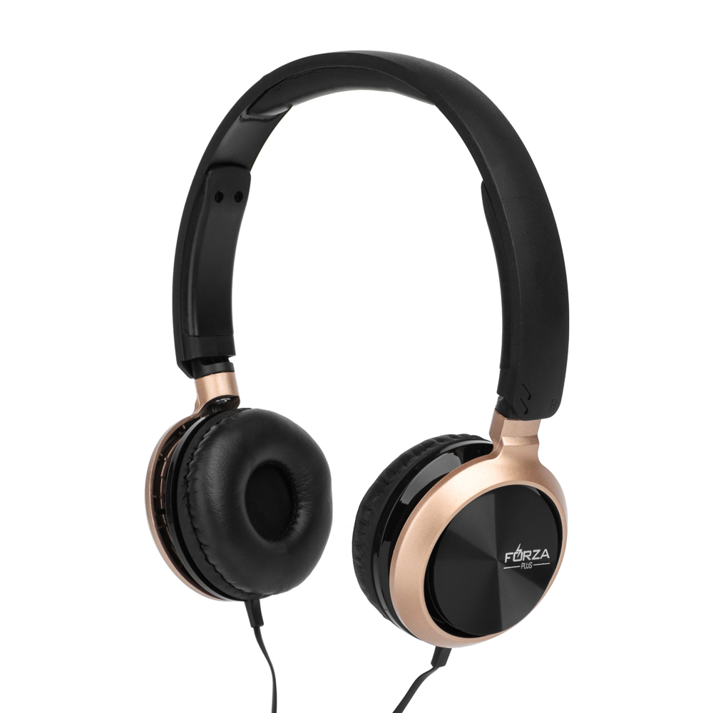 Наушники проводные накладные FORZA, поворотные, кабель 120см, металлик, пластик, 4 цвета, арт.№ 410-027