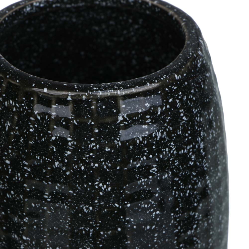 VETTA Стакан для ванной комнаты, керамика, 7x7x10 см, квадро, черный, арт.№ 478-236