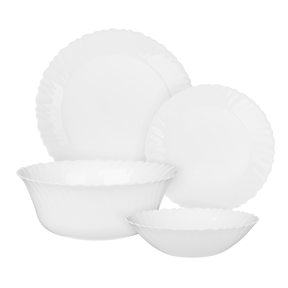 GT Набор столовой посуды 19пр., опаловое стекло, круглый, арт.№ 818-335