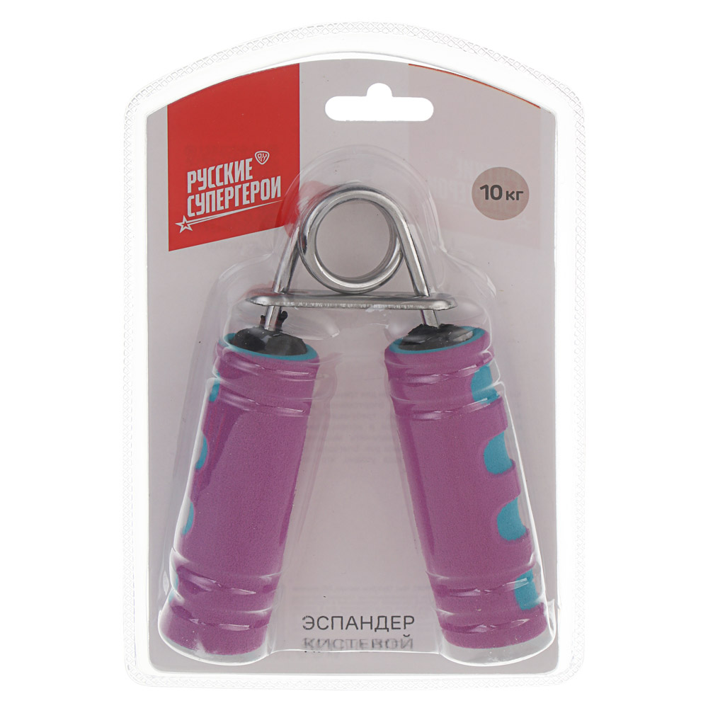 Эспандер кистевой тм BY Русские Супергерои, 10кг, 12x9,5см, металл, ПП, поролон, 2 цвета, арт.№ 197-084