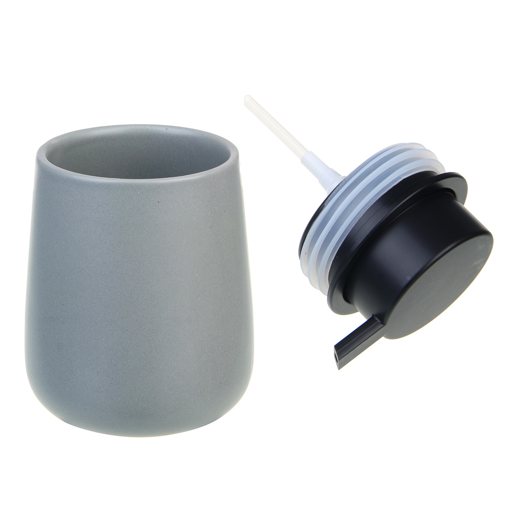 VETTA Дозатор для жидкого мыла, 320 мл, 13x9x9 см, керамика, "Космос", серый, арт.№ 478-254