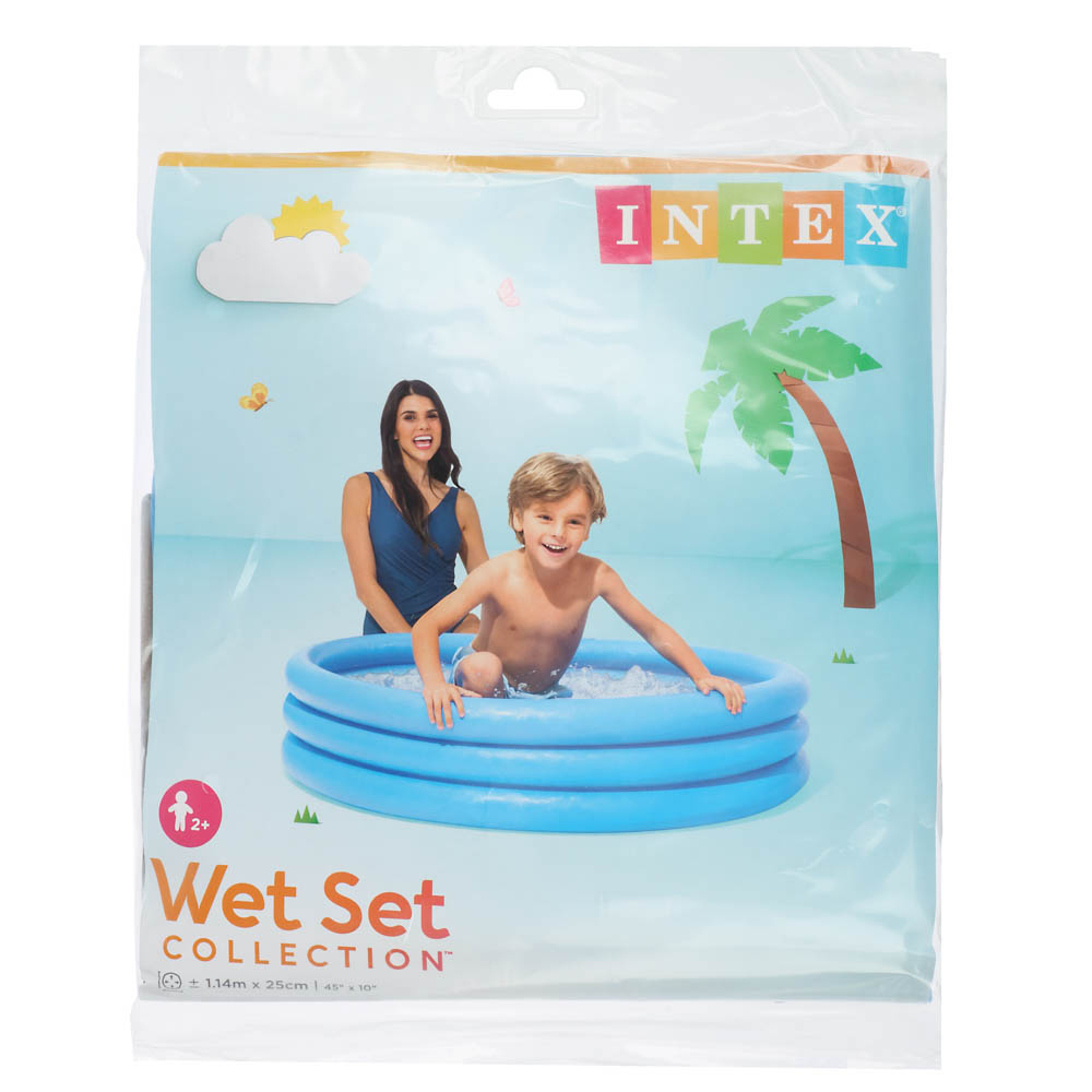 INTEX Бассейн надувной 114x25см, однотонный, 59416NP, арт.№ 109-007
