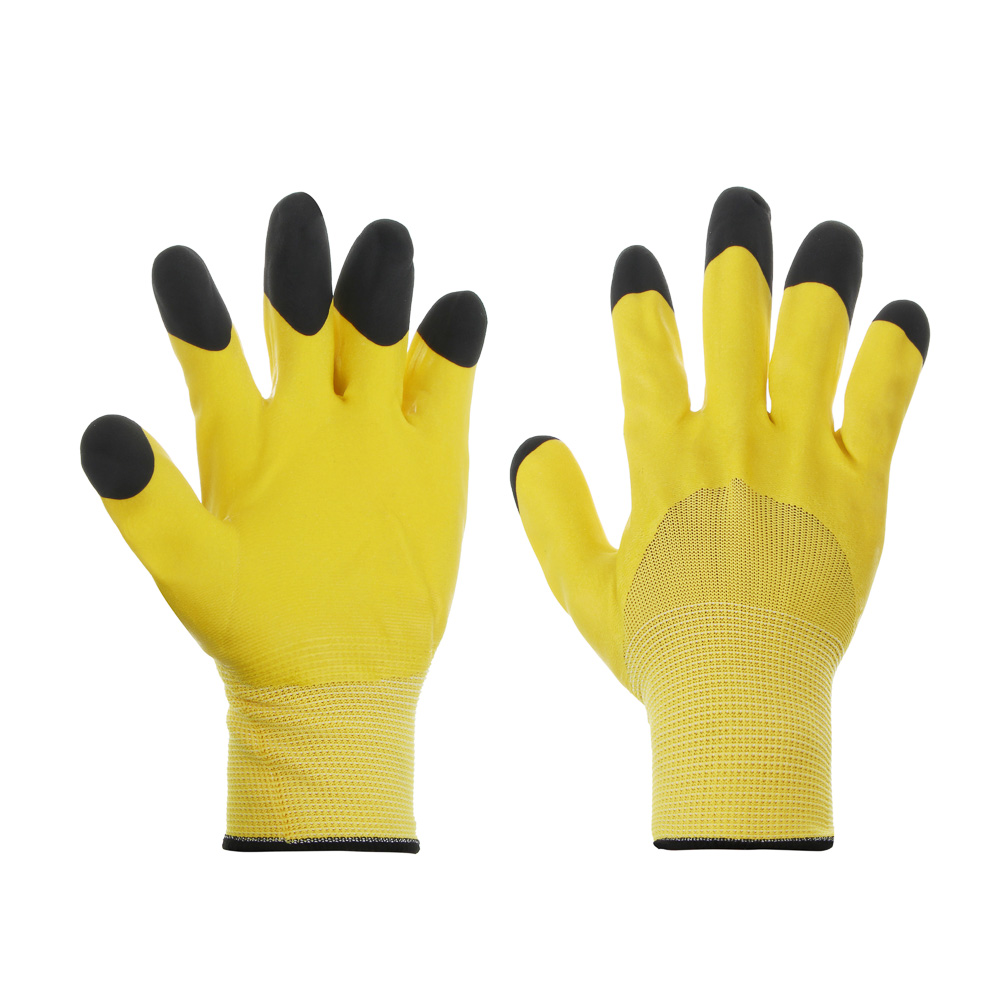 INBLOOM Перчатки садовые, вспененный латексный двойной полуоблив, полиэстер, р.9, 25см, 55г, арт.№ 180-020