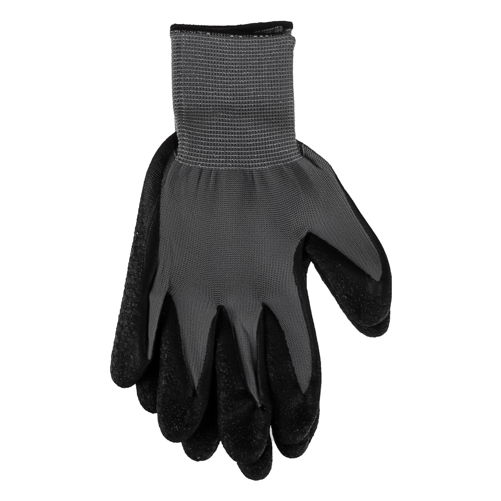 INBLOOM Перчатки с морщинистым латексным полуобливом р.10, 25см, полиэстер, 55г, арт.№ 180-022