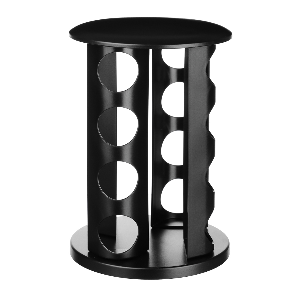 SATOSHI Набор банок для специй 16шт на подставке, 20х20х28см стекло+ABS пластик, черный, арт.№ 828-334