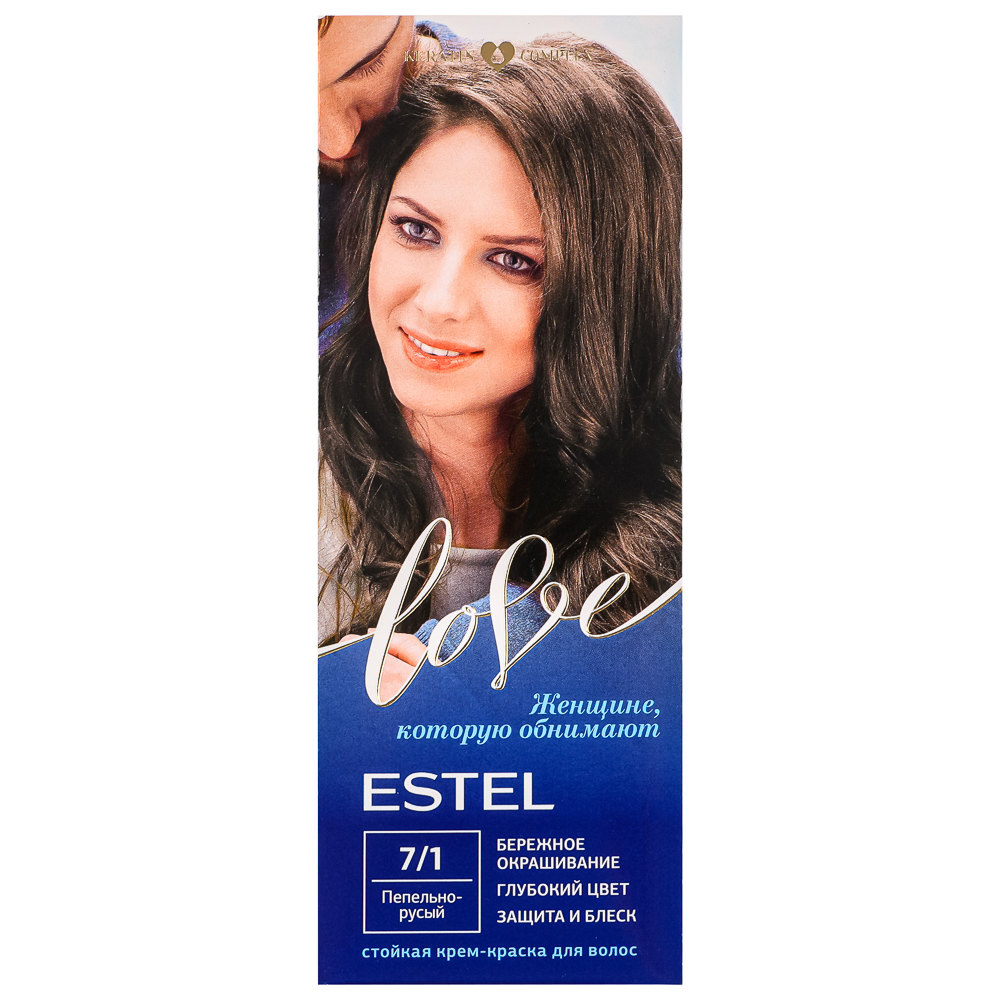 ESTEL LOVE Стойкая крем-краска для волос тон 7/1 Пепельно-русый, арт.№ 081-029