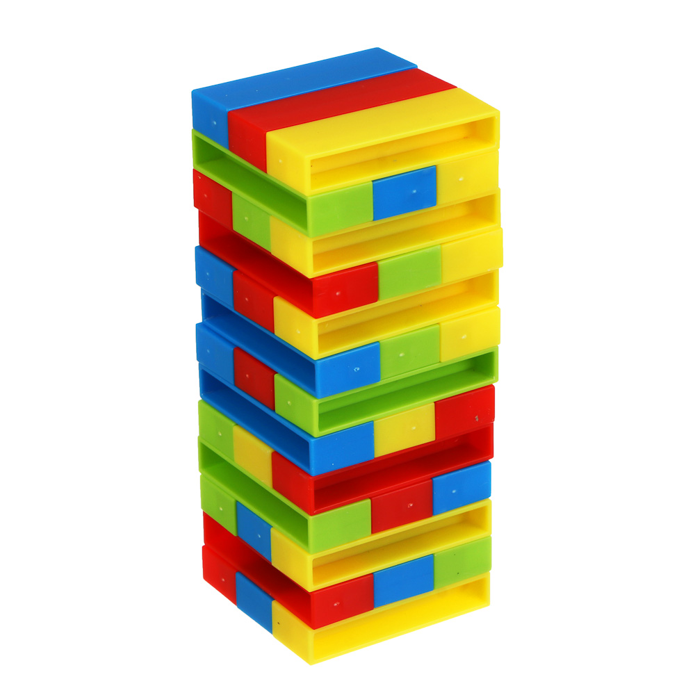 Настольная игра "Падающая башня", ИГРОЛЕНД, 39 брусков, ABS, арт.№ 896-076