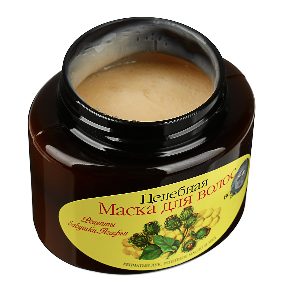 Маска для волос Рецепты бабушки Агафьи "лук, масло, мед",  250 мл, арт.№ 971-036