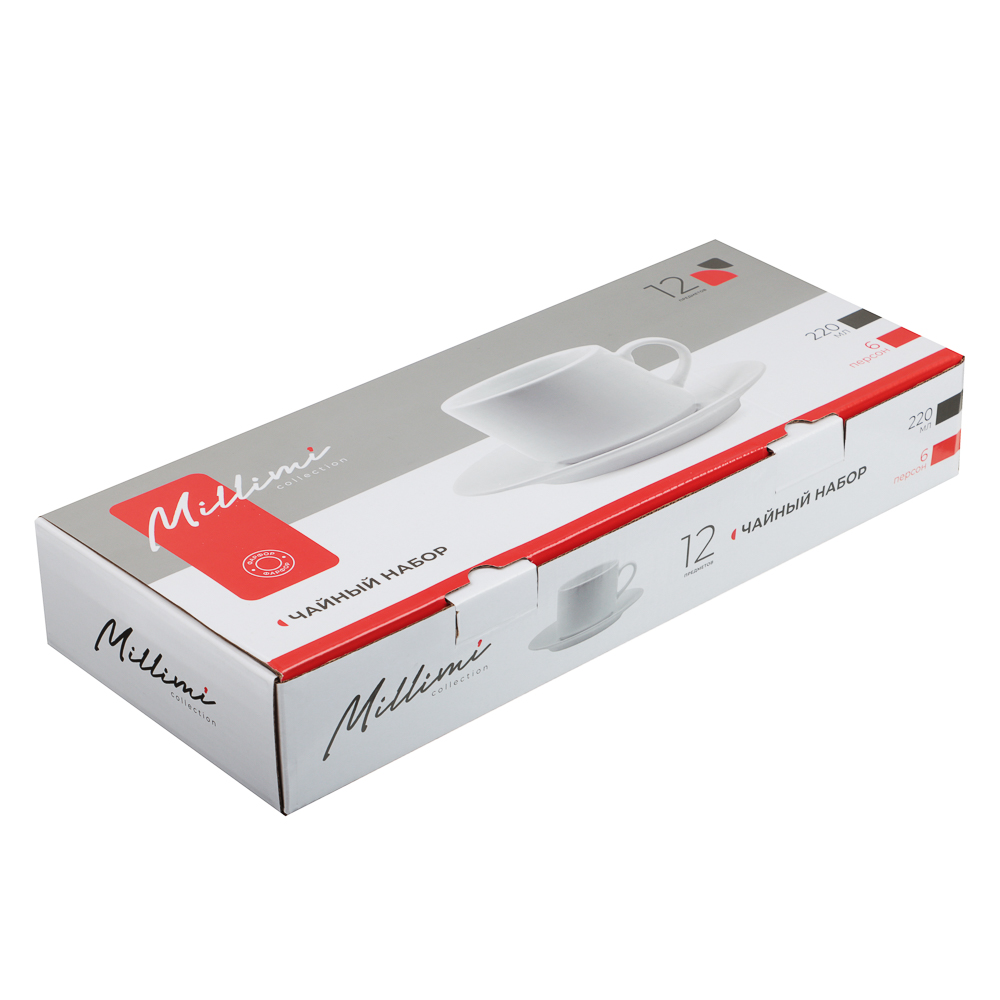 MILLIMI Сонет Набор чайный 12 пр., 220 мл, фарфор, арт.№ 816-034