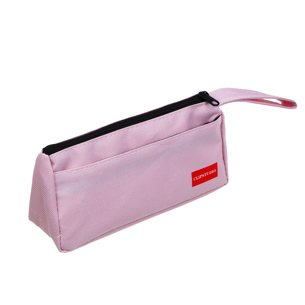 Пенал школьный треугольный на молнии 19х9,5х6 см ClipStudio, 2 отделения на молнии, оксфорд, 4 цвета, арт.№ 541-011