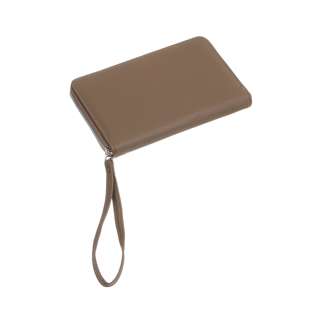 Портмоне-органайзер 20 отделений на молнии тм ЮL Diplomat, ПУ, металл,  19х11х2,5см, 3 цвета, арт.№ 303-074