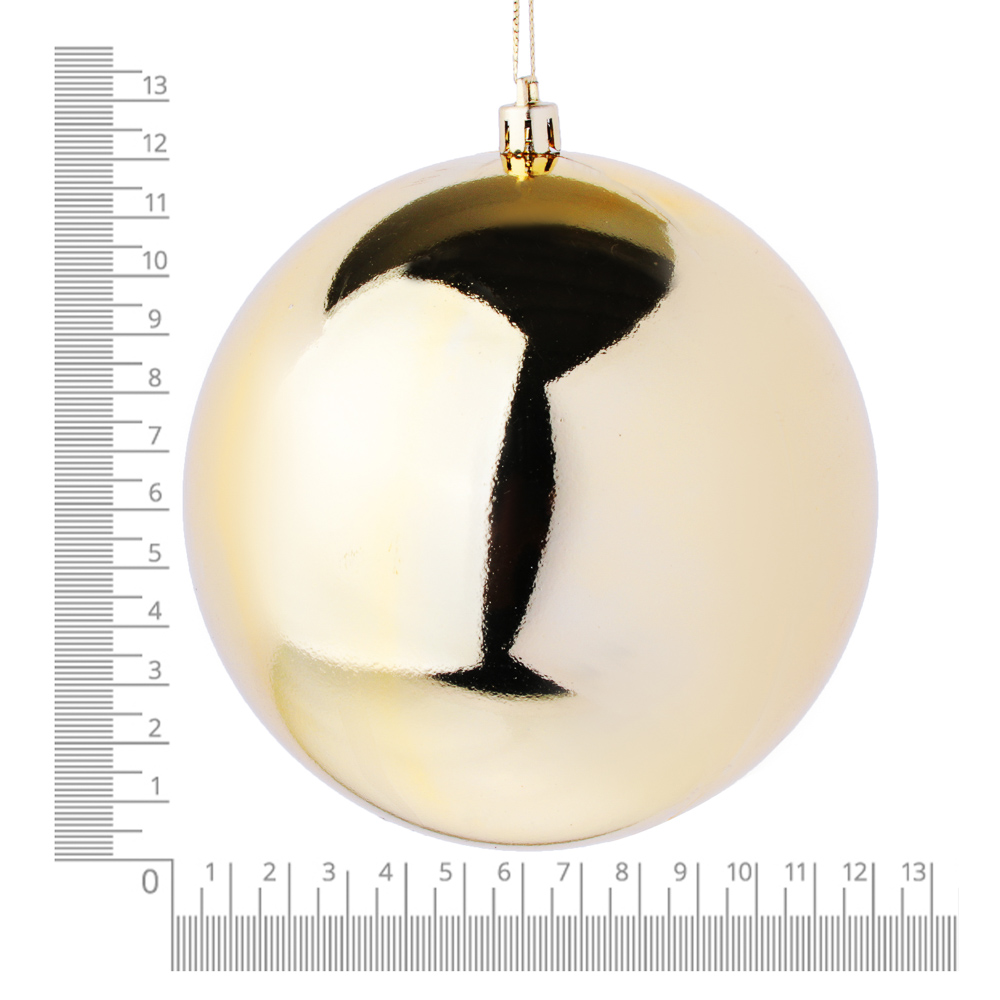 СНОУ БУМ Шар 12см, пластик, 1шт, в пакете, красный и золотой, арт.№ 372-419