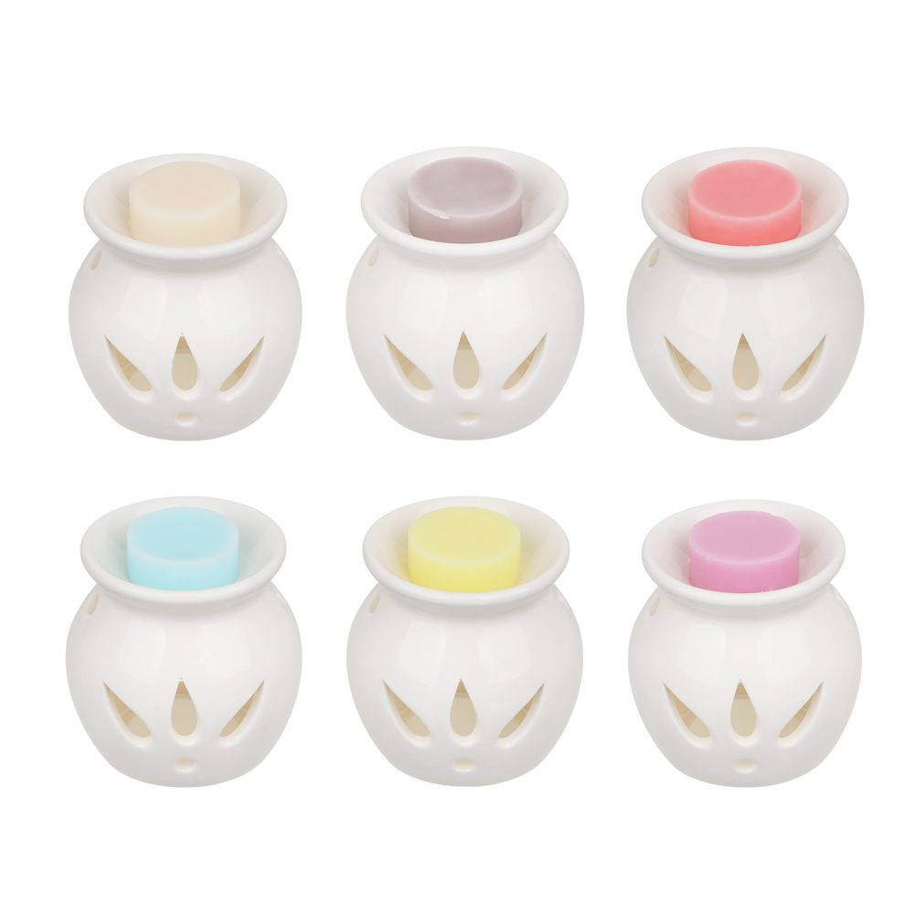 LADECOR Ароманабор лампа и аромавоск, (Rose/Lavender/Sandalwood/Vanilla/Cotton/Ocean), арт.№ 471-013