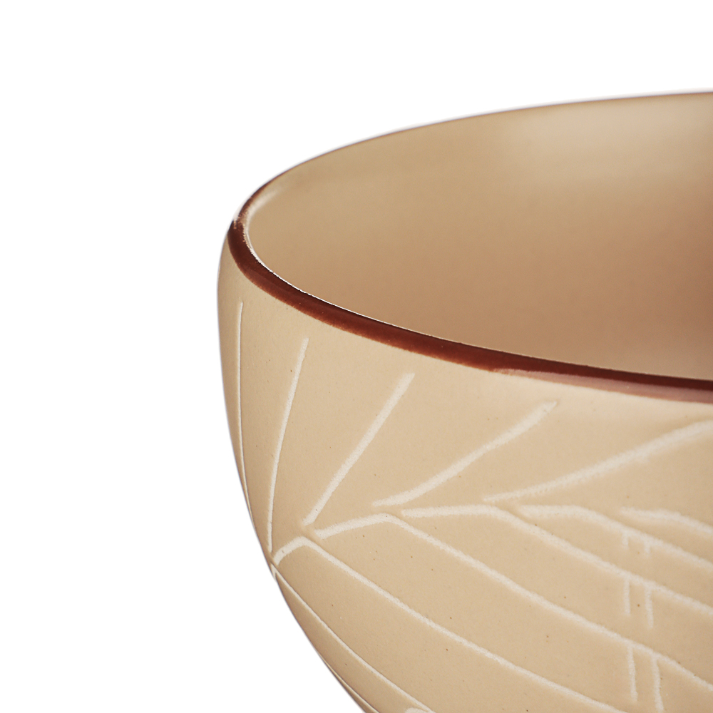 MILLIMI Листья Салатник, 700мл, 14х7,5см, керамика, бежевый, арт.№ 824-055