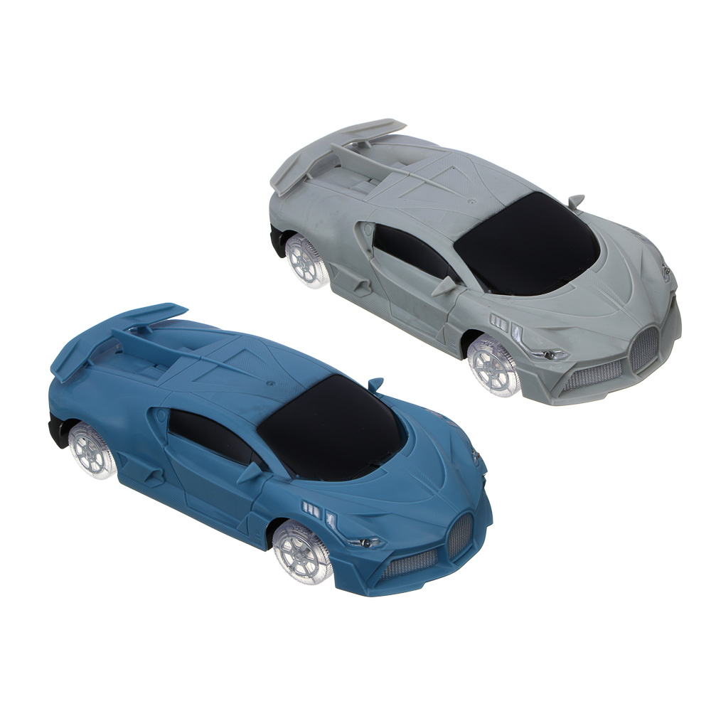 Машина радиоуправляемая "Супергонка" ИГРОЛЕНД, 2х кан. пульт, светятся колеса, ABS, PP, 26х12х11 см, 2 дизайна, арт.№ 293-234