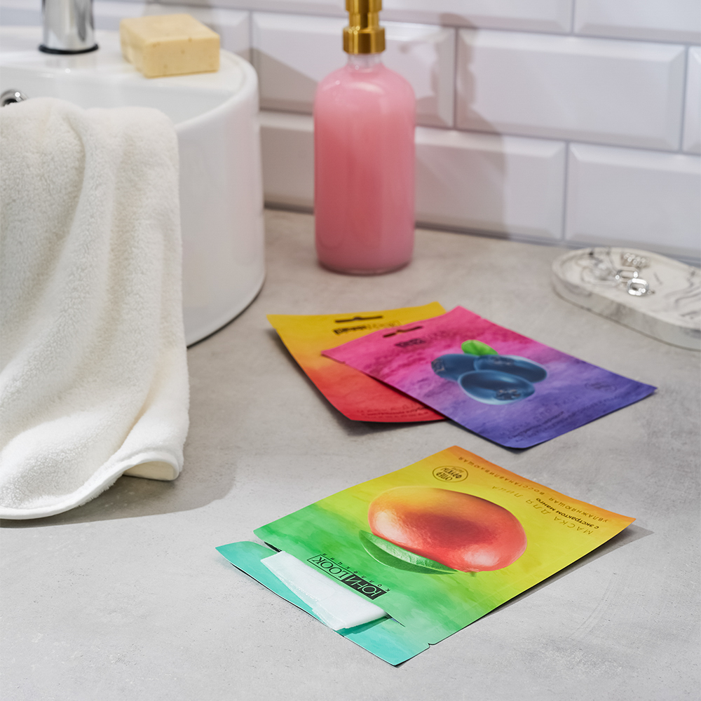 ЮНИLOOK Набор Маска тканевая для лица Суперфрукты 22 мл х 3шт, 3 вида, арт.№ 022-113