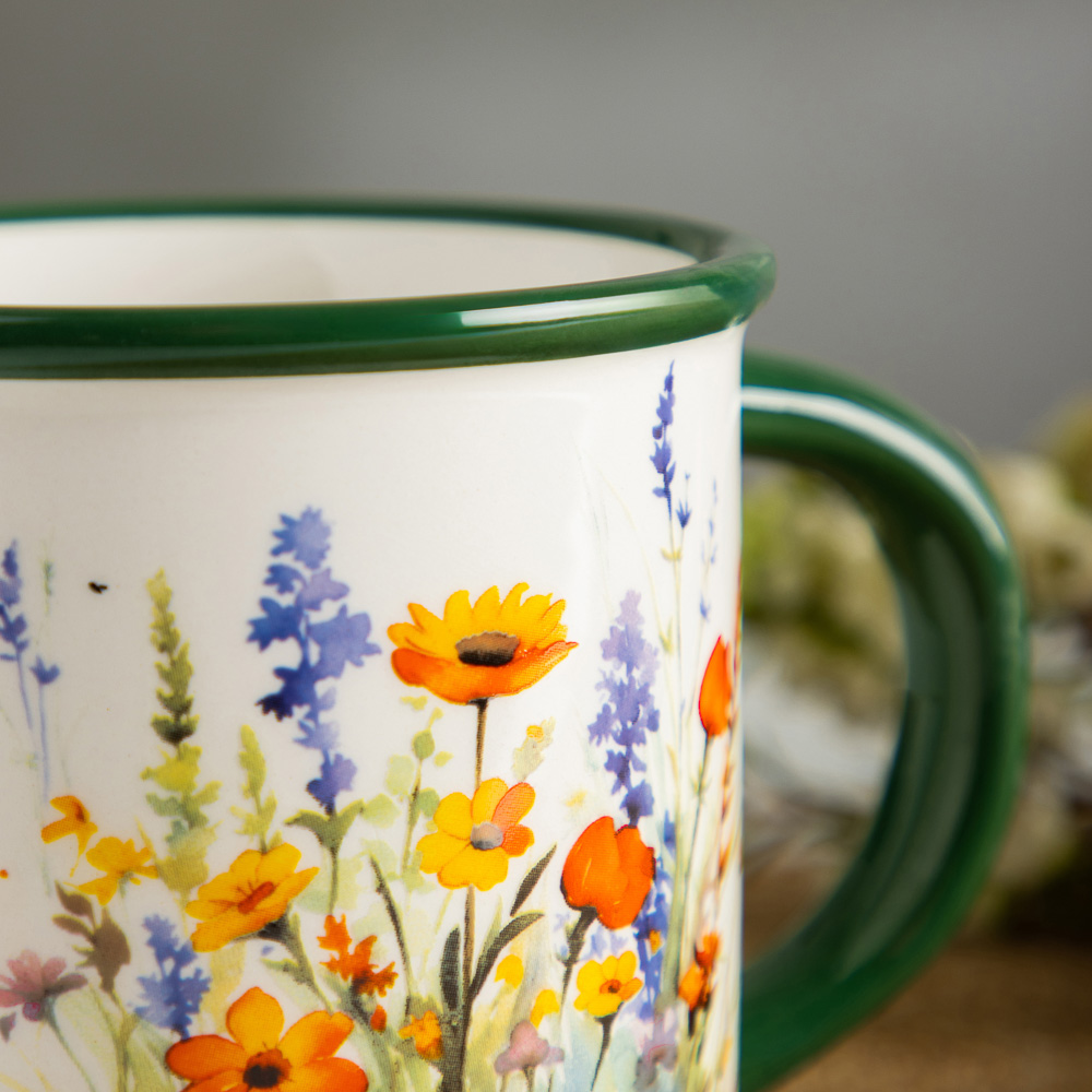 MILLIMI Полевые цветы Кружка, 390мл, керамика, арт.№ 824-018