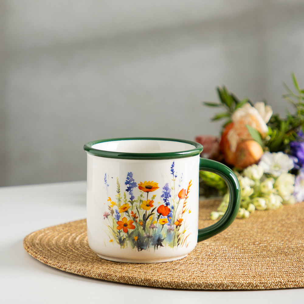 MILLIMI Полевые цветы Кружка, 390мл, керамика, арт.№ 824-018