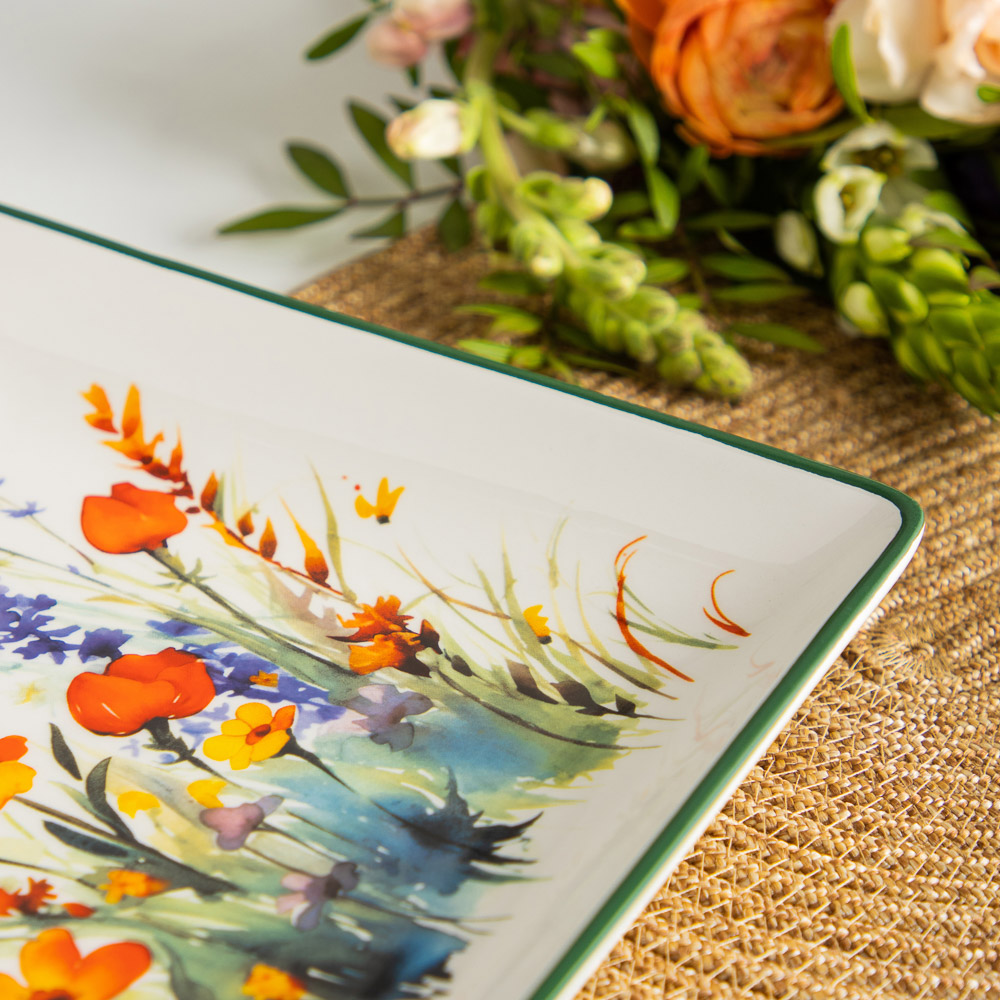 MILLIMI Полевые цветы Блюдо квадратное, 21х21х3см, керамика, арт.№ 824-020