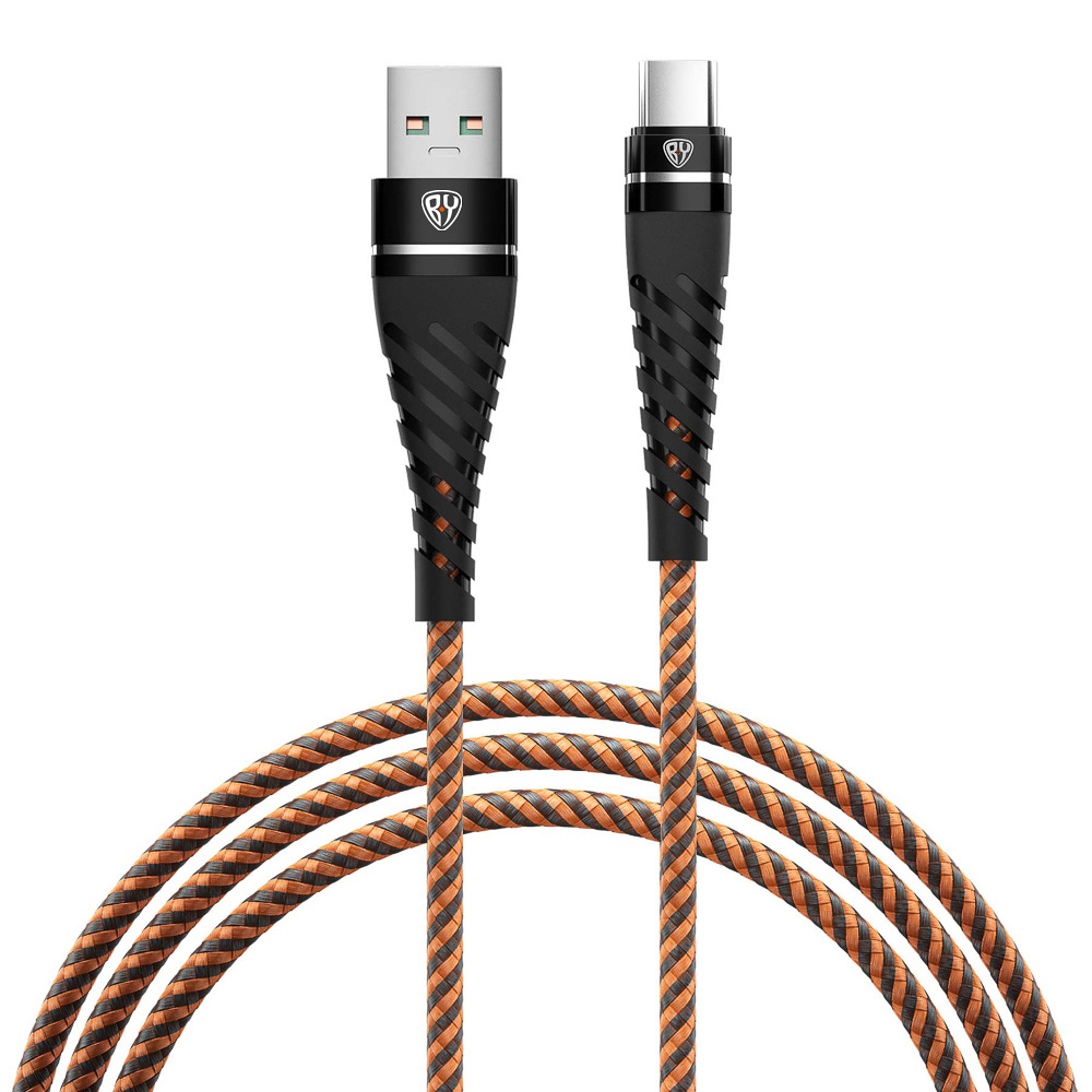 Кабель для зарядки USB(A)-Type C BY Герои, 1м., 2.4А, быстр зар QC3.0, тканная оплётка, Добрыня, арт.№ 931-391