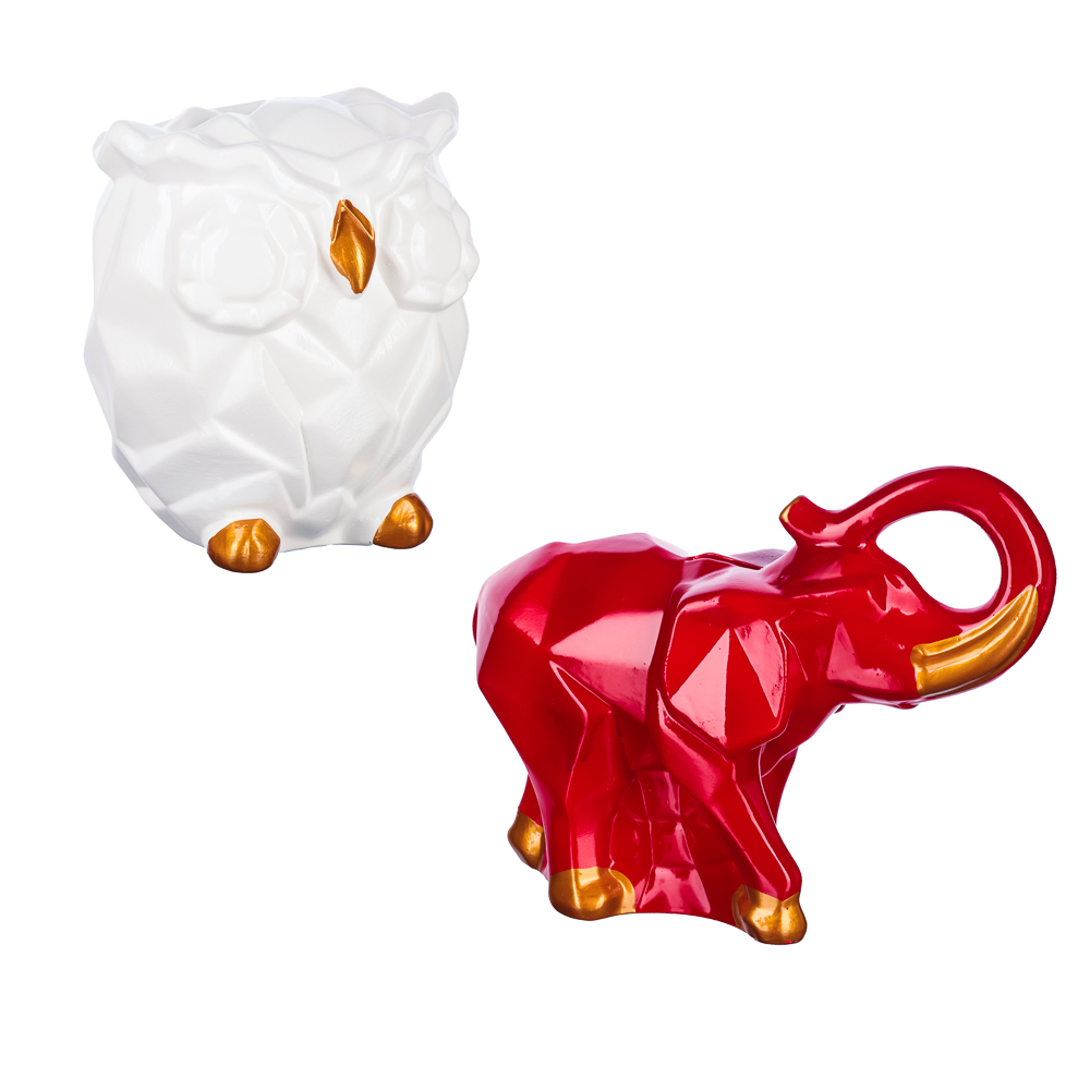 Копилка Оригами 16х14х12см/18х22х9см, керамика, 2 дизайна, арт.№ 511-216