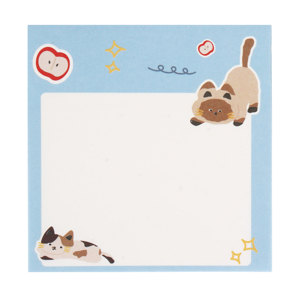 Бумага для заметок клейкая 8х8см, 100л, 80г, "Единорожка/Котики", 2 дизайна, арт.№ 557-106