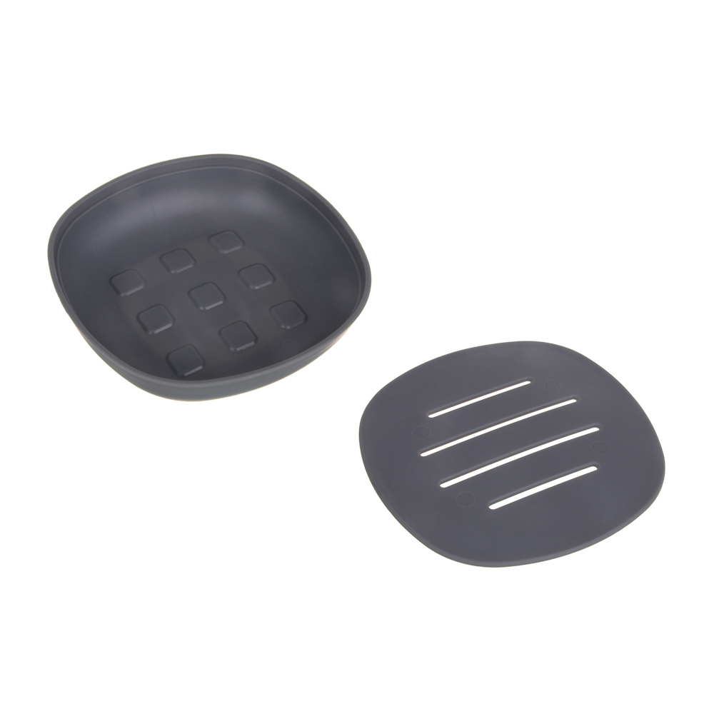 VETTA Мыльница Prime, пластик, 11х11х2,5см, 2 цвета, арт.№ 463-209